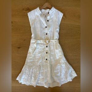 Banana Republic White Button-Down Kids Dress